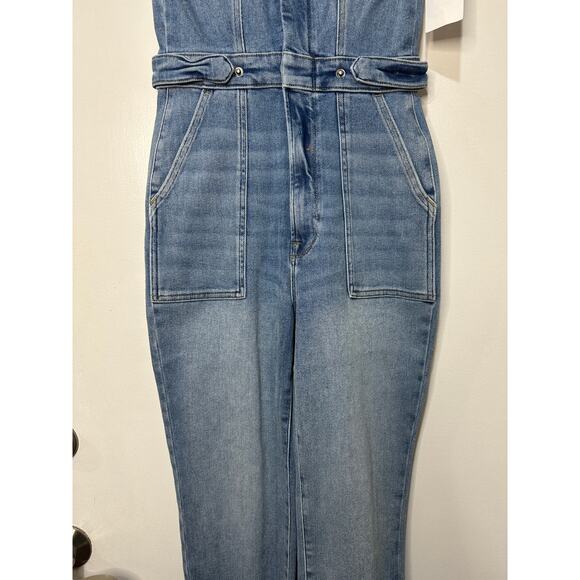 Good American Fit for Success Denim Jumpsuit Blue Wash Size Small NWT Nordstrom - Picture 9 of 16